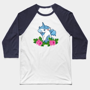 Cute Unicorn Flower Lover Baseball T-Shirt